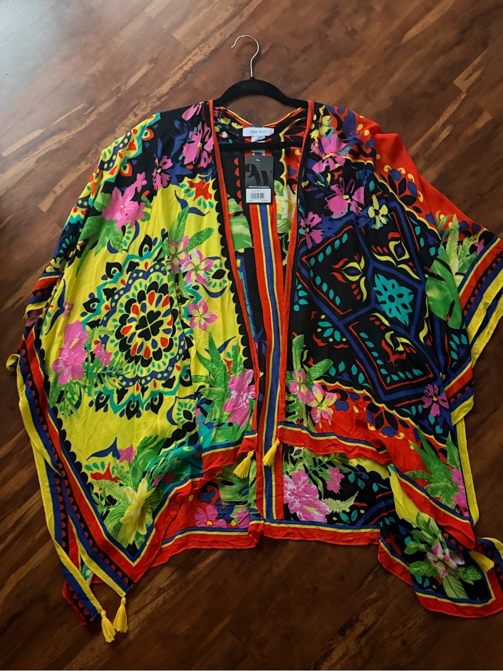 Vibrant Multi-Color Floral Kimono